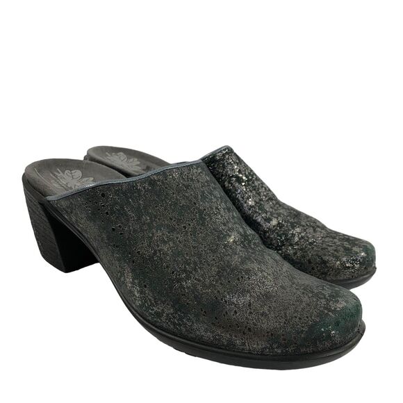 Romika Mule Clogs Leather Slip On Shoes Women's Gray Size EU 38 / US 7 - 7.5 - Picture 1 of 12